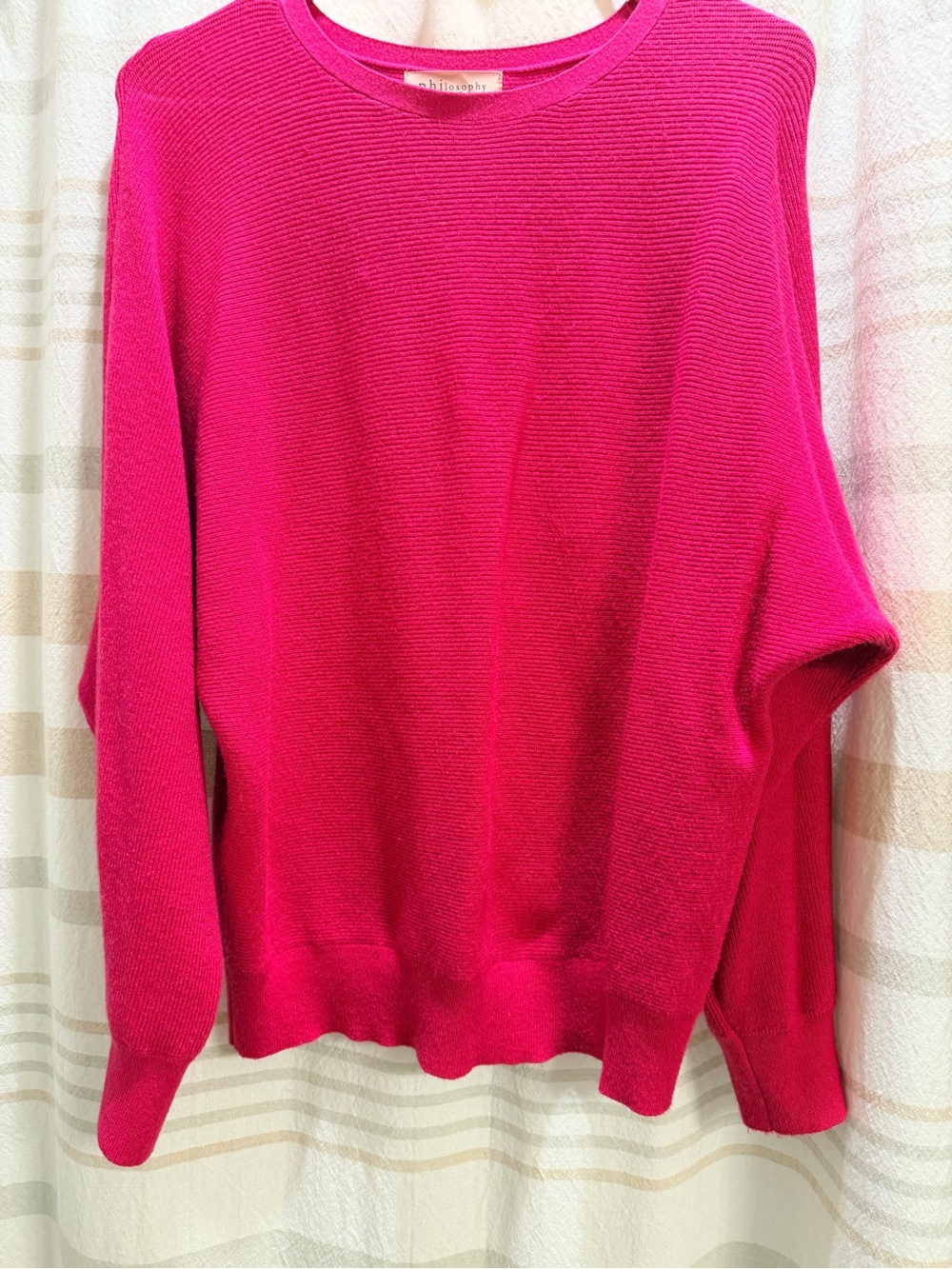 Philosophy Vibrant Fuchsia Crewneck Sweater